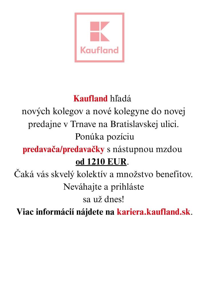 Ponuka práce Kaufland